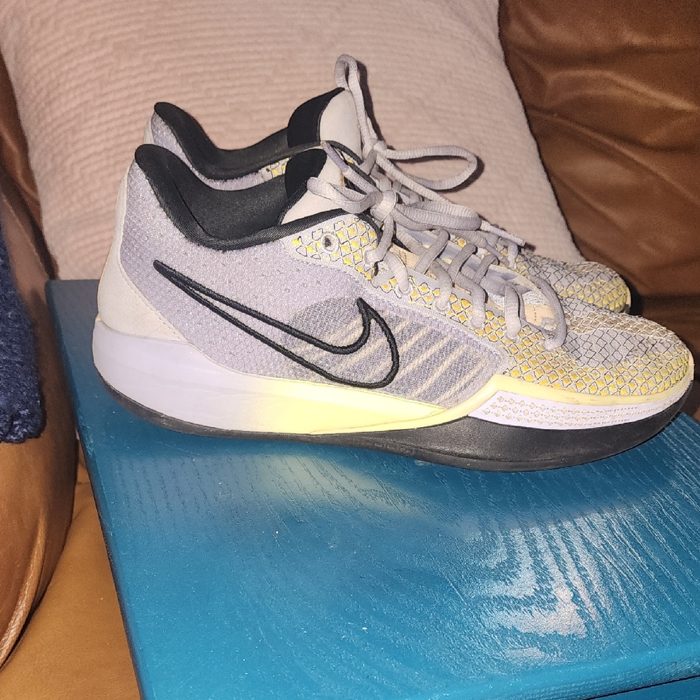 Nike Dual-Tone Athletic Shoes in Gray and Yellow